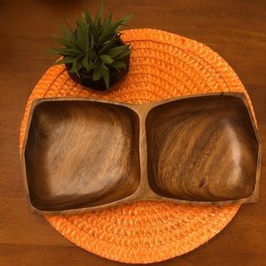 Upcycled Vintage mid century wood snack tray